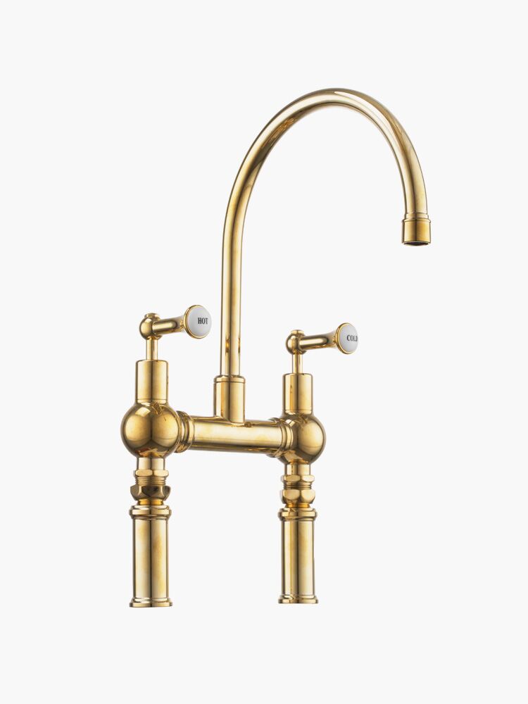 Heritage Sink bridge mixer, deck mounted