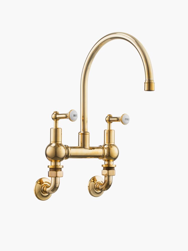 Heritage Bath mixer, wall mounted
